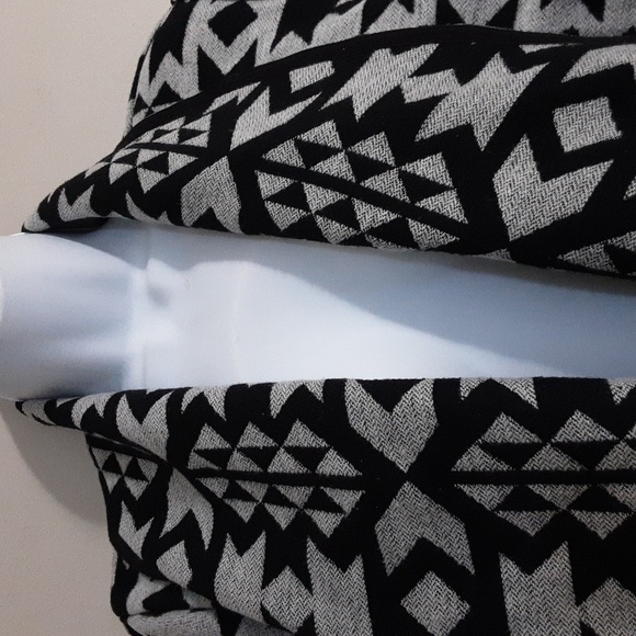 Vintage Forever21 open cardigan women S Aztec wool blanket thick comfy y2k black - Picture 3 of 7